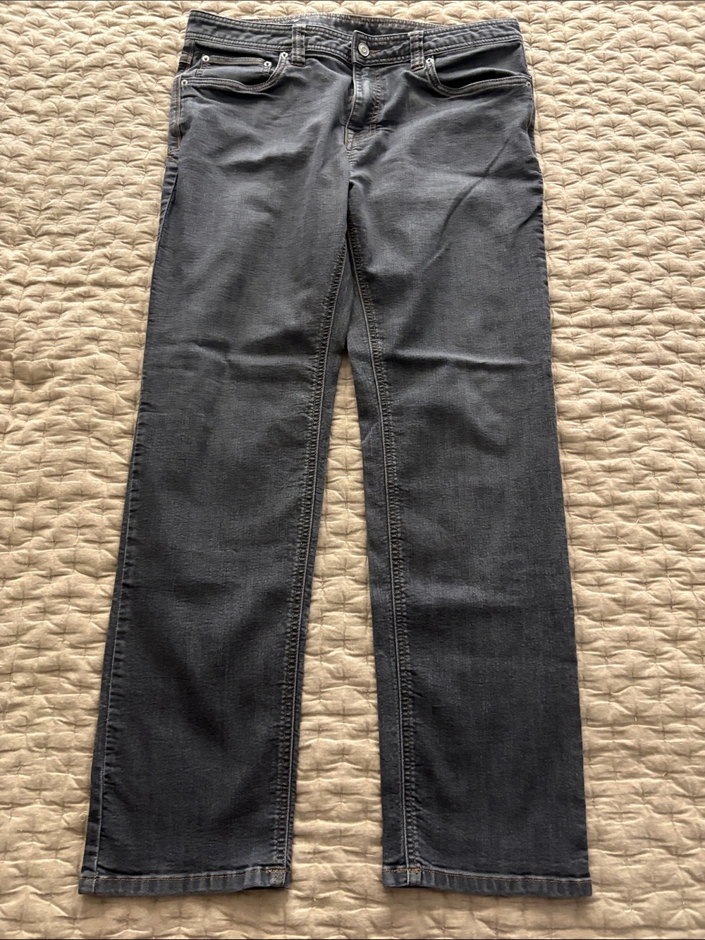 Prana Men's Charcoal Straight-Leg Jeans